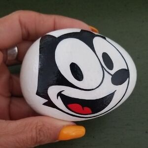Handpainted FELIX THE CAT rock by me